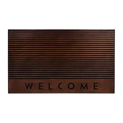 Коврик придверный 45*75 см, медь, "Welcome", рифленый  24271 в интернет гипермаркете «Планета Лета». Фото