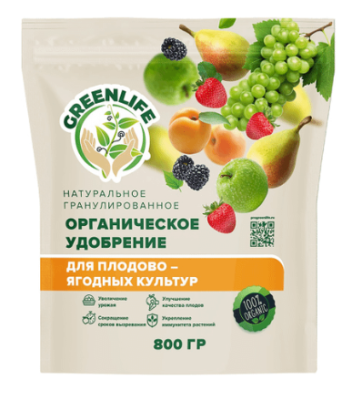Удобрение Green Life для плодово-ягодных гранулир 800г в интернет гипермаркете «Планета Лета». Фото