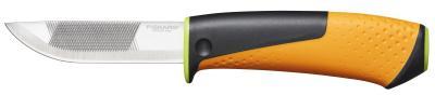 Нож Fiskars для тяжелых работ с точилкой 1023619 в интернет гипермаркете «Планета Лета». Фото