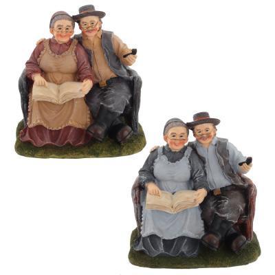 Фигурка декор Пожилая пара на лавке 18 см 749405 в интернет гипермаркете «Планета Лета». Фото