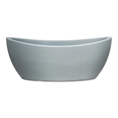 Кашпо пластик. Jardiniere Stony Grey d58*23 см 15л. серый камень в интернет гипермаркете «Планета Лета». Фото