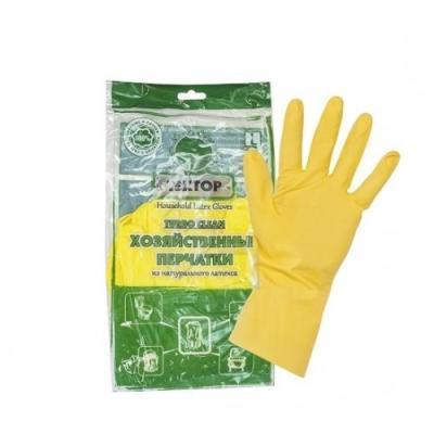 Перчатки хозяйственные латексные с х/б напылением TT Turbo Clean размер M в интернет гипермаркете «Планета Лета». Фото