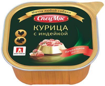 Корм Зоогурман "СПЕЦМЯС" для собак курица с индейкой 300г, 5398 Зоогурман в интернет гипермаркете «Планета Лета». Фото Корм Зоогурман "СПЕЦМЯС" для собак курица с индейкой 300г, 5398 в интернет гипермаркете «Планета Лета». Фото