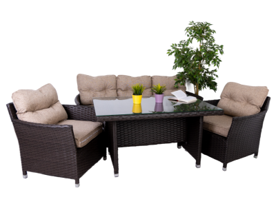 Набор садовой мебели Прага, коричневый в интернет гипермаркете «Планета Лета». Фото