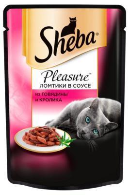 Корм Sheba Pleasure гов/крол 85г в интернет гипермаркете «Планета Лета». Фото