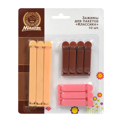 Зажимы для пакетов Классика 10 шт MARMITON 17107 MARMITON в интернет гипермаркете «Планета Лета». Фото Зажимы для пакетов Классика 10 шт MARMITON 17107 в интернет гипермаркете «Планета Лета». Фото