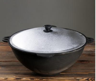 Казан чугунный плоское дно 12 л Kukmara в интернет гипермаркете «Планета Лета». Фото Казан чугунный плоское дно 12 л в интернет гипермаркете «Планета Лета». Фото