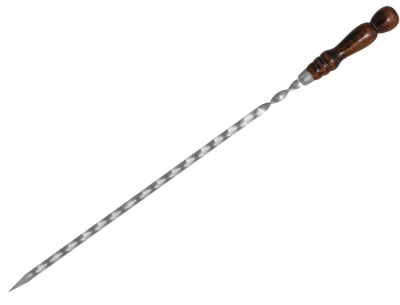 Шампур с дер. ручкой 450х12х3 в интернет гипермаркете «Планета Лета». Фото