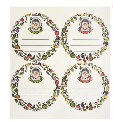 Наклейки круглые для консервирования 20 шт 7,5 см MARMITON 17358 в интернет гипермаркете «Планета Лета». Фото