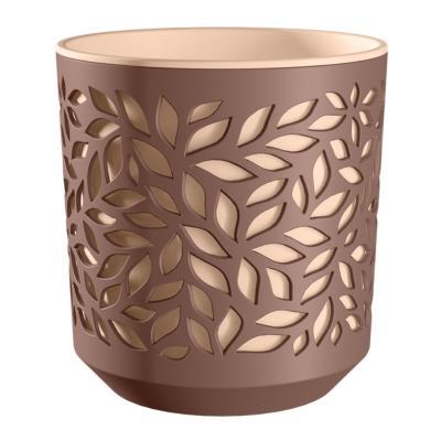 Кашпо "Leaves" (2,5л.) Цв. Мокко/Пудра (КШ-9573) в интернет гипермаркете «Планета Лета». Фото