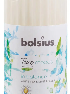 Свеча Болсус столб аром 120*60 1шт Белый чай и листья мяты в интернет гипермаркете «Планета Лета». Фото