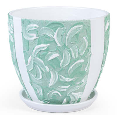 Горшок Дюспо зеленый высокий овал d12, h10см, 0,6л в интернет гипермаркете «Планета Лета». Фото