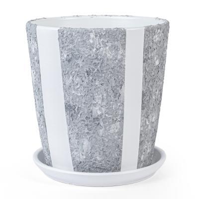 Горшок Тедди серый конус d12, h12см, 0,9л в интернет гипермаркете «Планета Лета». Фото