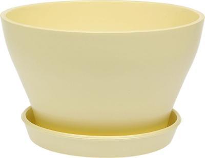 Горшок КЦ ВК  (16см) молочный глянец, 2л в интернет гипермаркете «Планета Лета». Фото