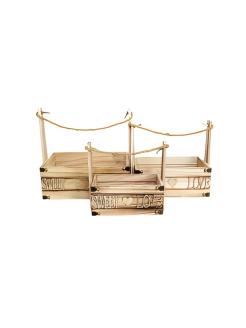 Ящики декоративные набор (3шт) DU-55408 в интернет гипермаркете «Планета Лета». Фото