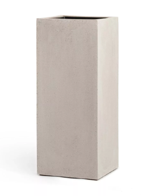 Кашпо TREEZ Effectory Beton Высокий куб Белый песок в-75 см, 31х31 см 1/1 в интернет гипермаркете «Планета Лета». Фото