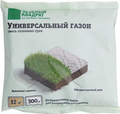 Семена газонной травы Зеленый квадрат Универсальный 0,3 кг в интернет гипермаркете «Планета Лета». Фото