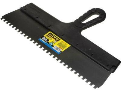 Шпатель STAYER PROFESSIONAL нерж зубчат 350 мм 6х6 мм 1009-35-06 в интернет гипермаркете «Планета Лета». Фото