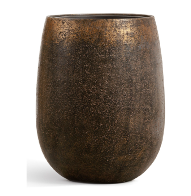 Кашпо TREEZ Effectory Metal Округлая чаша Rough с золотой патиной в-39 см, д-32 см в интернет гипермаркете «Планета Лета». Фото