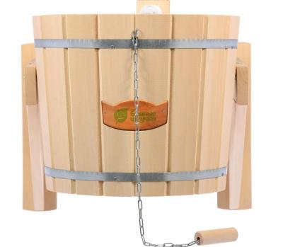 Русский душ на 16 л, липа, обливное устройство c пластиковой вставкой и наливным клапаном в коробке в интернет гипермаркете «Планета Лета». Фото