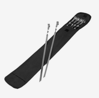 Шампур 450х10х1,5 мм прямой набор 6 шт в чехле 'Твой Пикник' в интернет гипермаркете «Планета Лета». Фото