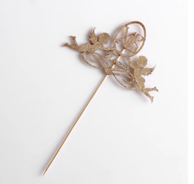 Топпер "Пасха, ангелы", на подвесе, золотой Дарим Красиво 4860661 в интернет гипермаркете «Планета Лета». Фото