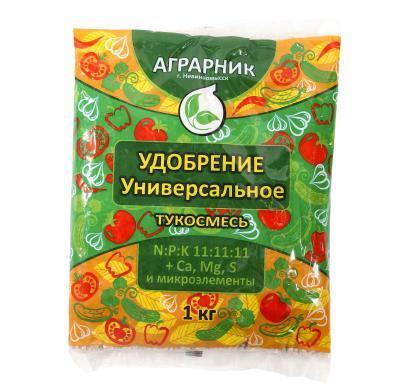 Удобрение универсальное тукосмесь NPK 11:11:11+Ca,Mg,S 1кг А