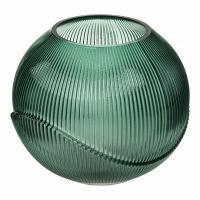 Ваза рифленая (стекло), D12xH28 см в интернет гипермаркете «Планета Лета». Фото