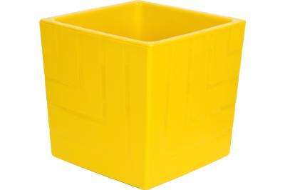 Кашпо Квадро медовый d16; h16см 3,3л КВ16-34 в интернет гипермаркете «Планета Лета». Фото