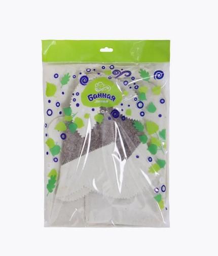 Набор 3-х предметный «Колокольчик» (шапка с вышивкой, коврик белый, рукавица) 11-365 в интернет гипермаркете «Планета Лета». Фото