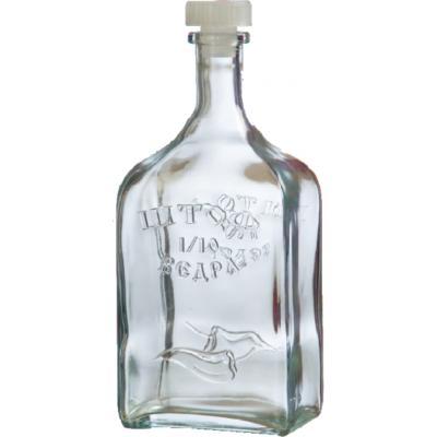 Бутылка 1,2 л стеклянная Штоф оплетенная 73-Щ29Ш-1200 в интернет гипермаркете «Планета Лета». Фото