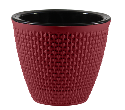 Кашпо "Ротанг" (2,25л.) Цв. Бордо (с черной вставкой) (Арт. КШ-4074) НС в интернет гипермаркете «Планета Лета». Фото