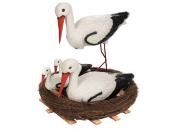 Фигура Аисты в гнезде (большие) (63*63*78см) в интернет гипермаркете «Планета Лета». Фото