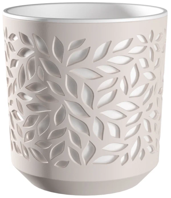 Кашпо "Leaves" (2,5л.) Цв. Пудра/Белый (КШ-9585) в интернет гипермаркете «Планета Лета». Фото