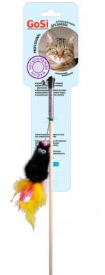Игрушка GoSi Дразнилка Мышь с хвостом норка/перо sh-07224 в интернет гипермаркете «Планета Лета». Фото