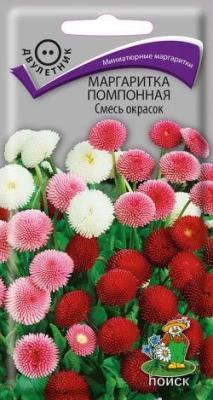 Маргаритка помпонная Смесь окрасок (ЦВ) ("2) 0,05гр. в интернет гипермаркете «Планета Лета». Фото