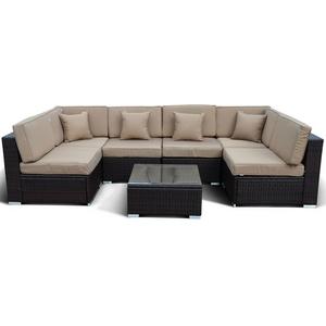 Комплект мебели Диван модульный YR822BB-Brown/Brown в интернет гипермаркете «Планета Лета». Фото