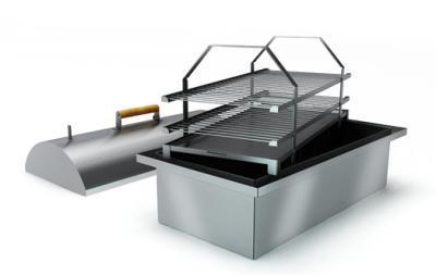 Коптильня Smoky Lux 55 двухъярус. с гидрозатвором нерж. сталь крышк. ВЗР 2565 в интернет гипермаркете «Планета Лета». Фото