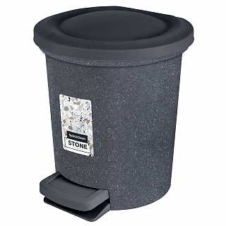 Мусорное ведро с педалью Stone 6 л темный камень Spin&Clean в интернет гипермаркете «Планета Лета». Фото Мусорное ведро с педалью Stone 6 л темный камень в интернет гипермаркете «Планета Лета». Фото