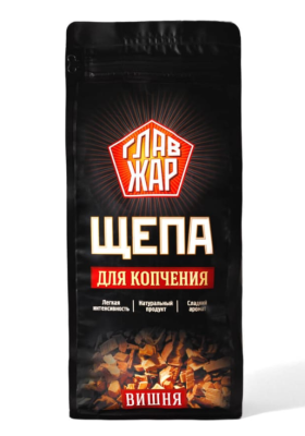 Вишневая щепа "ГлавЖар" для в коптилен, мангалов и любых типов грилей в интернет гипермаркете «Планета Лета». Фото