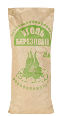 Уголь древесный березовый (крафт пакет, 10 кг) в интернет гипермаркете «Планета Лета». Фото
