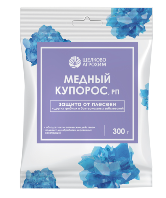 Медный купорос (пакет 300 г, ф,50) Щелково Агрохим в интернет гипермаркете «Планета Лета». Фото Медный купорос (пакет 300 г, ф,50) в интернет гипермаркете «Планета Лета». Фото