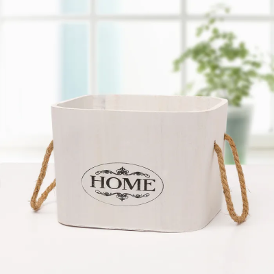 Коробка HOME белый 24,2х24,2х15 см 3954841 в интернет гипермаркете «Планета Лета». Фото