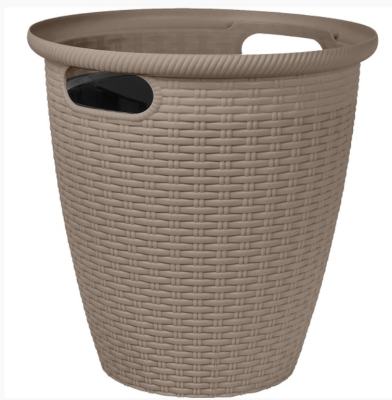 Кашпо напольное Rattan D 266мм/10 л с внутренним горшком 6 л, французский платан в интернет гипермаркете «Планета Лета». Фото
