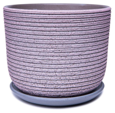 Кашпо  Лоза розово-серый бук d15см, 1,3л в интернет гипермаркете «Планета Лета». Фото