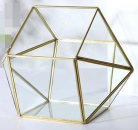 Флорариум (стекло) D10H14см золотой в интернет гипермаркете «Планета Лета». Фото