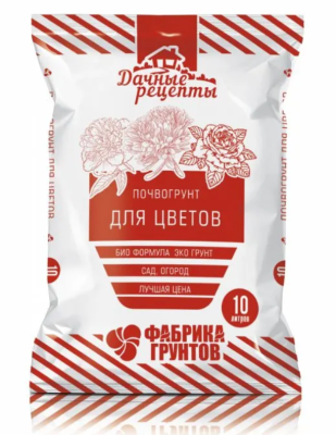 Почвогрунт для цветов "Дачные рецепты" 10л в интернет гипермаркете «Планета Лета». Фото