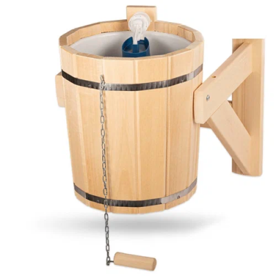 Обливное устройство из липы, 10л, пластиковая вставка 4689655 в интернет гипермаркете «Планета Лета». Фото
