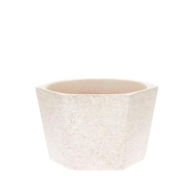 Кашпо Бежевый камень шестигранник d12 в интернет гипермаркете «Планета Лета». Фото