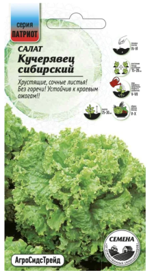 Салат Кучерявец Сибирский 0,3 г ПАТРИОТ в интернет гипермаркете «Планета Лета». Фото